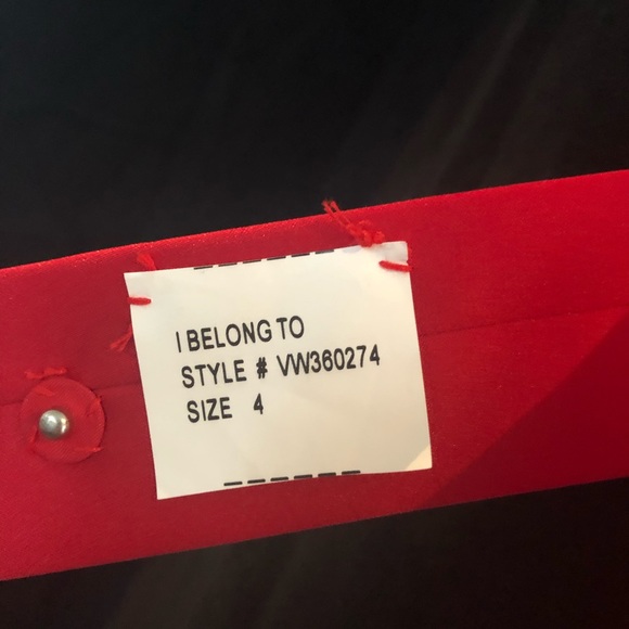 Vera wang red maxi dress size 4 - Picture 2 of 3